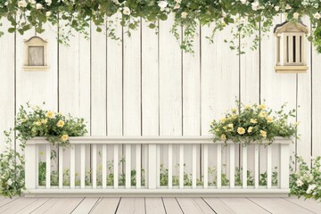 Celebrate Spring's Touch with Floral Decor in Balcony Setting and White Theme