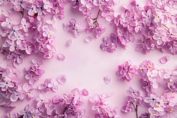 lilac Blooms Create a Soft Backdrop, in Floral Design and Spring Aesthetic