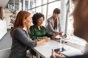 Collaborative Office Meeting of Diverse Team Members Using Technology
