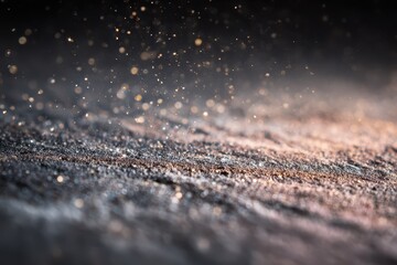 Detailed dust patterns on an aged metal surface with patina