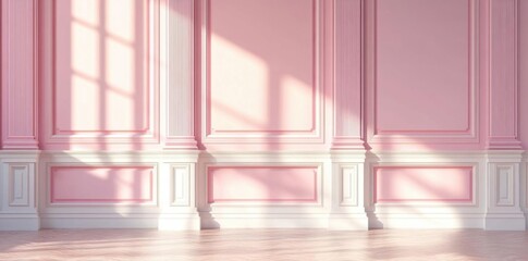 Pink Wall Panel With Sunlight Creates a Bright and Aesthetic Room