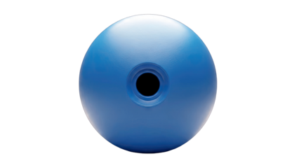 Blue Exercise Ball Isolated on White Background