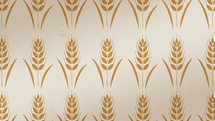 Elegant Wheat Pattern Design for Background and Textile Use