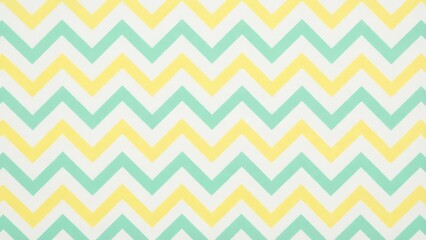 Colorful Chevron Pattern in Yellow and Mint Green for Design Use
