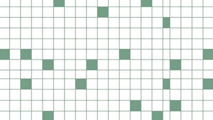 Abstract Green Square Patterns on White Background for Design Projects