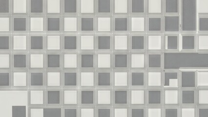 Abstract geometric pattern with monochrome square shapes and lines