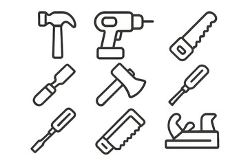 Essential carpentry and construction tools collection for DIY and home repair projects