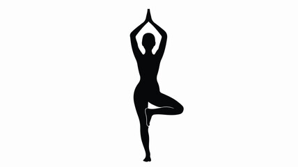 Fototapeta premium Elegant Yoga Silhouette Pose
