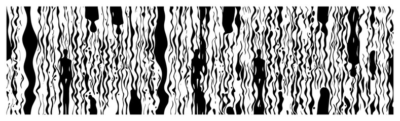 Abstract psychedelic melting line vector texture with surreal vertical distortion and spooky organic flow