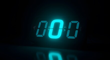 Digital Countdown Timer – Sleek Modern Timer Display, High-Tech Animated Clock, Precise Countdown for Events, Parties, New Year, or Presentations, Futuristic Timer Animation for Videos and Streams