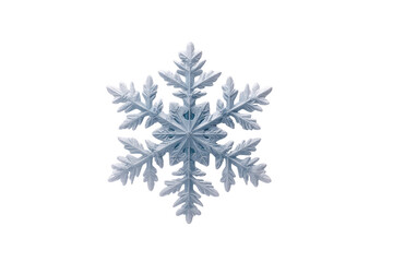 Single pale blue snowflake detailed ice crystal isolated on black background winter cold, Isolated On White Background, Png Transparent