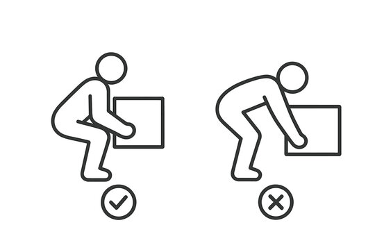 Comparison of proper and improper lifting techniques to prevent back injury