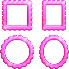 膨らんだフレームのセット