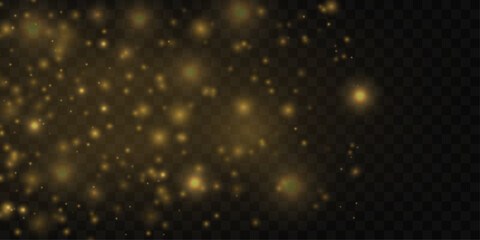 Obraz premium Warm golden stardust swirls gently, forming radiant flowing trails. The shimmering motion enhances fantasy and elegance. Great for celebration and luxury designs VECTOR 