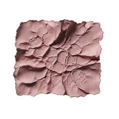 Obraz premium Textured crumpled paper sheet with rough torn edges, pink hue
