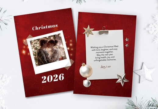 Red Style Christmas Card
