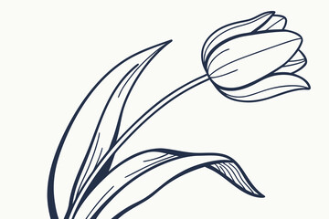 Vector illustration of a bird and abstract flower design