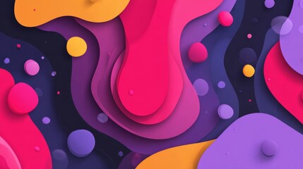 Vibrant modern digital background in social network style with abstract shapes and gradients, perfect for stream covers, social media graphics, and contemporary online content design