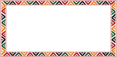 Blank history Card Pattern Banner Vector Design, Black month frame,
Decorative Borders And Frames, Juneteenth Frame with space for text, 
colorful abstract rectangle Border frame