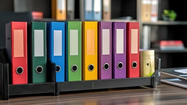 Colorful Office Folders.