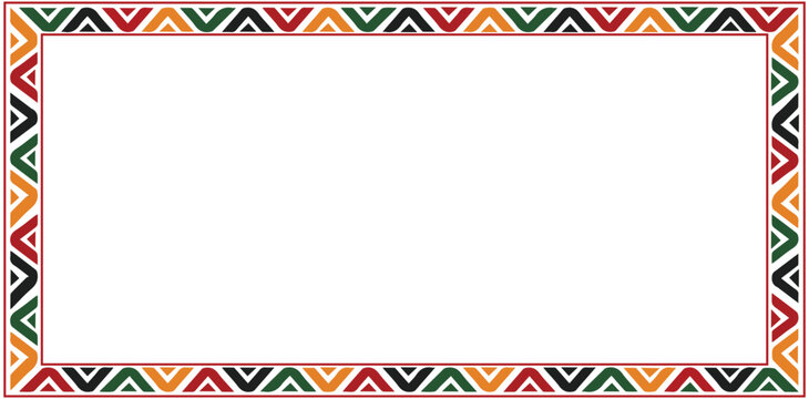 Blank history Card Pattern Banner Vector Design, Black month frame,
Decorative Borders And Frames, Juneteenth Frame with space for text, 
colorful abstract rectangle Border frame