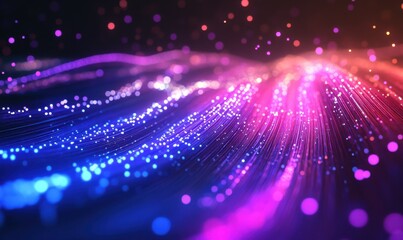 Colorful abstract light trails creating vibrant flowing visual effect.