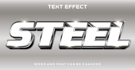 Steel editable text effect