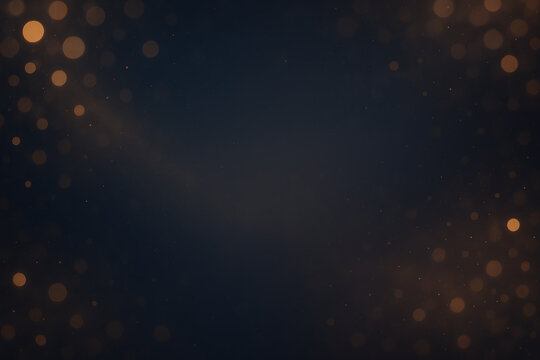 Midnight Blue to Plum Gradient with Champagne-Gold Bokeh, Event Backdrop