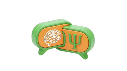 Brain and Psychology Symbol Concept on White Background