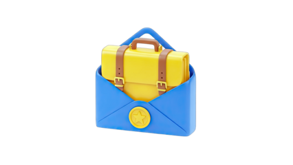 Briefcase in an Envelope: Business Opportunity Concept