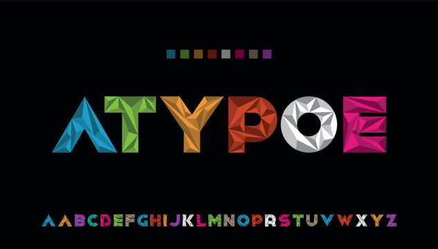 3d colorful stylish capital alphabet letter logo design