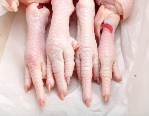 Fototapeta premium fresh chicken feet
