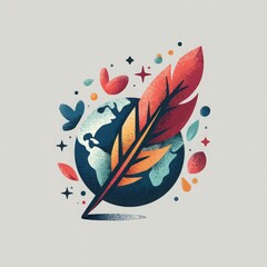 a flat logo for a worldbuilding writing application --chaos 10 --stylize 200 --v 7 Job ID: dc5719ff-df81-4152-9c69-7dadc62ed472