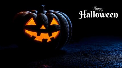halloween pumpkin on a black background