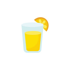 Juice Glass with Orange Slice