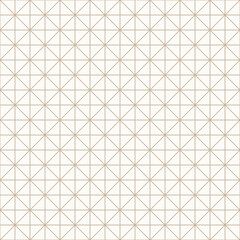 Thin golden brown outlines on light beige background, seamless geometric linear pattern. Perfect for wallpapers, textiles, packaging, wrapping paper, gold line texture