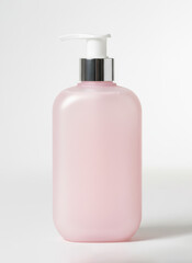 Pink Dispenser of Care: An elegant pink dispenser of essential liquid soap or lotion, standing as a symbol of hygiene and self-care.