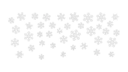 Snowflake's Winter Dance: A collection of intricately formed snowflakes gently drifts, evoking the magic and tranquility of a serene winter's day. © abidakhatun