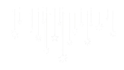 Snowflake Decoration in air: Delicate snowflake decorations suspended in mid-air against a serene backdrop, creating a whimsical and enchanting atmosphere. 