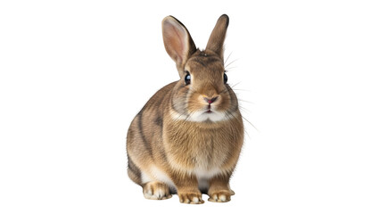Fototapeta premium Brown Rabbit, isolated on white or transparent background. PNG