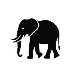 Silhouette of an elephant walking, representing wildlife, curiosity, and nature. Useful for discussions on animal conservation and wildlife protection.