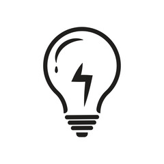 Light bulb, tube, and lamp icons. Simple outline illustrations for the web, minimalist sets for websites, or mobile apps.