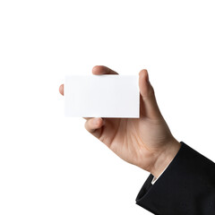 Obraz premium Hand Holding a Blank Business Card