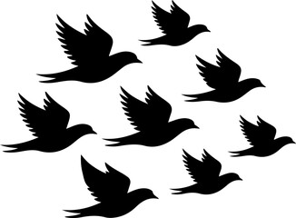 Flying pheasant bird silhouette vector illustration