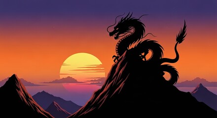 Silhouette Dragon on Mountain Top at Sunset-gigapixel-art-scale-6_00x.jpg