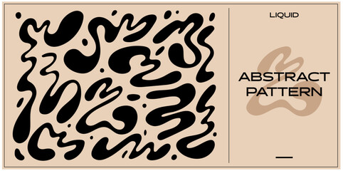 liquid abstract pattern vector, modern organic shape background design
