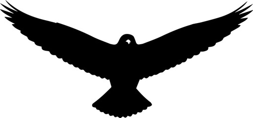 Bird with Spread Wings Silhouette © Teh