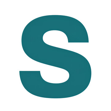 Large teal letter S in bold font