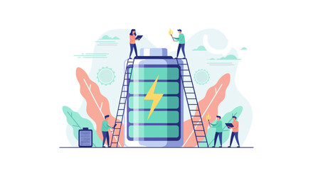 Empowering sustainable solutions team collaboration to boost energy and innovation, driving towards a fully charged future with efficient technologies