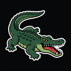 Fototapeta premium Crocodile mascot in whole body